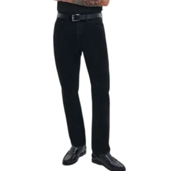 Rag & Bone Men's 32x32 (31x31 actual) Fit 2 Slim Jean Faded Black Skinny Stretch - Picture 2 of 12